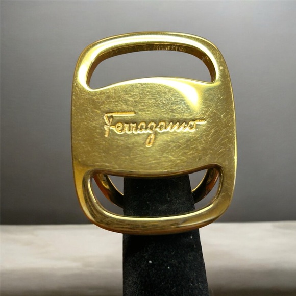 Salvatore Ferragamo Accessories - Salvatore Ferragamo Vintage Gold Scarf accessory.